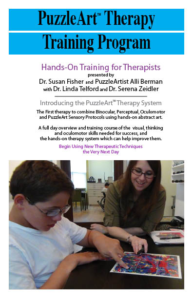 Full Day Program Teaches New Hands OnTherapy Techniques to help Develop and Improve 20 Different Skills. They include standard industry and our own new Perceptual, Visual Motor, Binocular and Sensory Protocols.